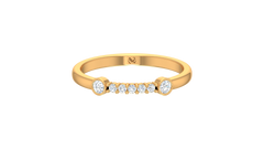 Floating Diamond Bezel Band