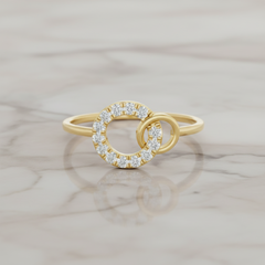 Concentric Loop Contemporary Link Diamond
