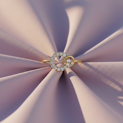 Concentric Loop Contemporary Link Diamond