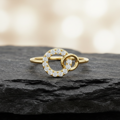 Concentric Loop Contemporary Link Diamond