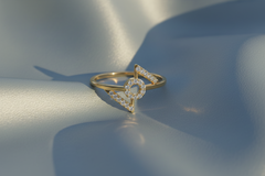 Diamond Crest Stackable Fluid Organic Silhouette