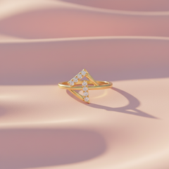 Sculpted Diamond Link Integrated Box Clasp Statement Piece