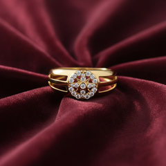 Split-Shank Diamond Open Airy Medallion Romantic Halo Delicate