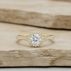 IGI cert. 0.50 ctw Center with 0.34 ctw side stone