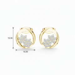 Gold Swirl Flower Clusterf Diamond