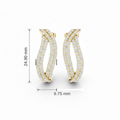 Crystal Pavé Ear-Cuff Diamond