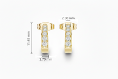 Mini J Half-Hoop Diamond