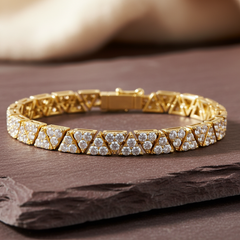 Tessellated Triangle Link Diamond Set