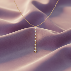 Vertical Linear-Set Droplet Diamond
