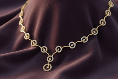 Luminous Graduated Circle Frame Droplet Diamond