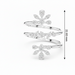 Botanical Tri-Layer Statement Flowers Diamond