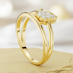 Dual-Shank Pear Silhouette Diamond