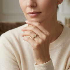 Organic Duo Leaf & Bloom Solitaire Diamond