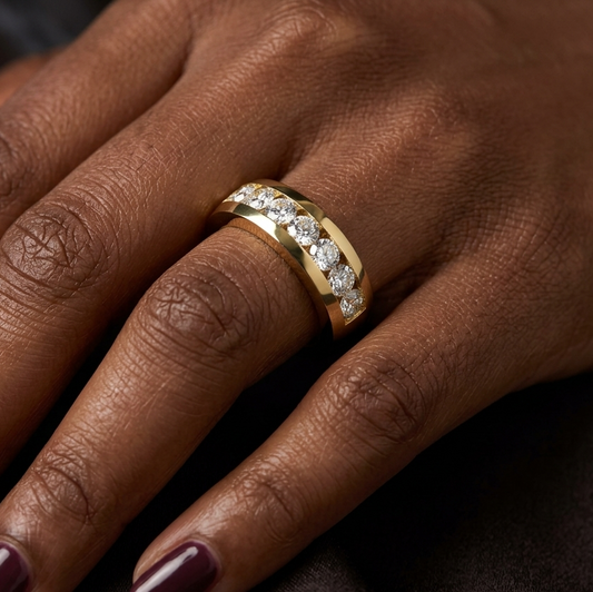 Nine Stone Approx One Half Carat Diamond