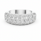 Multi-Row Open Work Half Natural Diamond
