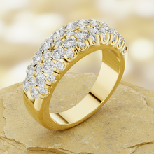 Load image into Gallery viewer, Multi-Row Open Work Half Natural Diamond