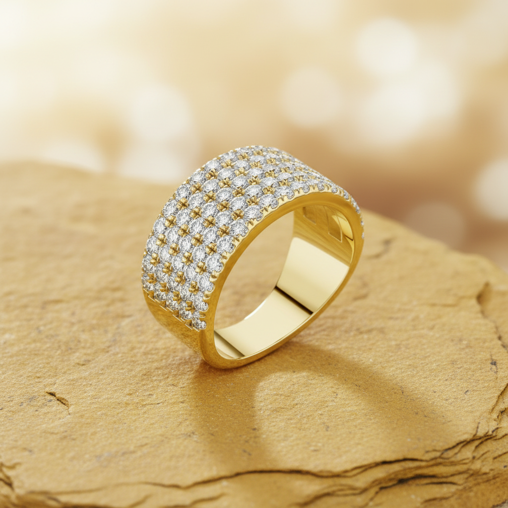 Five-Row Natural Diamond