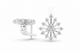 Icy Diamond Crystalline Radial Snowflake Celestial Symmetrical Geometric Winter