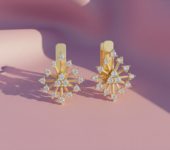 Icy Diamond Crystalline Radial Snowflake Celestial Symmetrical Geometric Winter