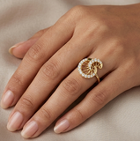 Curved Architectural Loop Diamond Glow