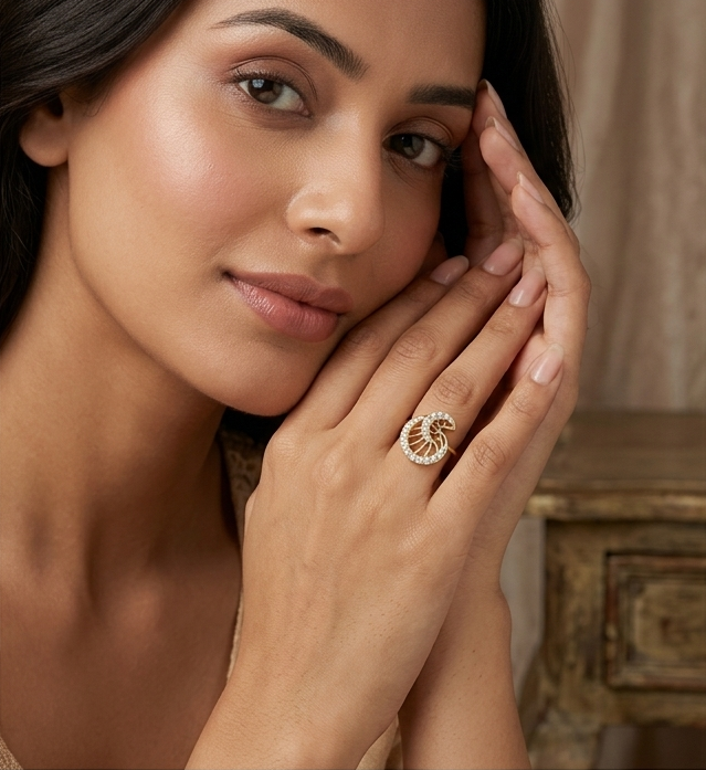 Curved Architectural Loop Diamond Glow