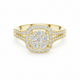 Double-Shank With Diamond Halo