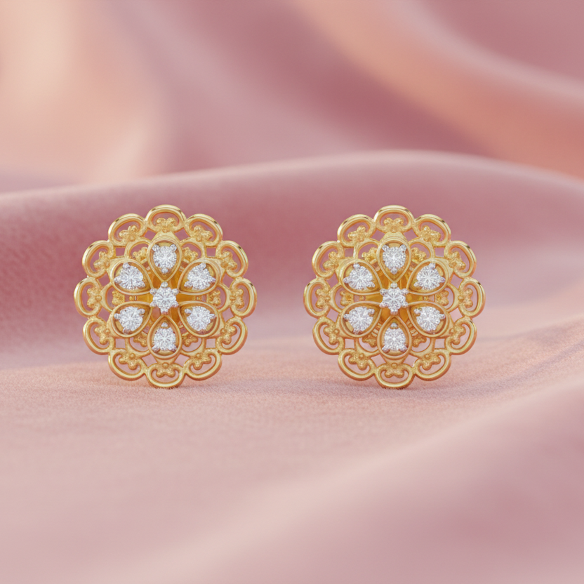 Antique Floral Heritage Diamond Opulence