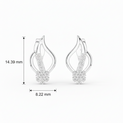 Flowing Diamond Arched Leaf Curved Botanical Organic Graceful Feminine Luxury