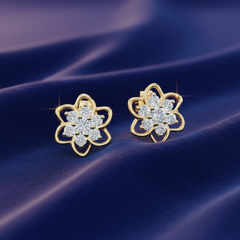 Floral Diamond Bloom Petal Open Airy Garden-Inspired Radiating Feminine Luxury