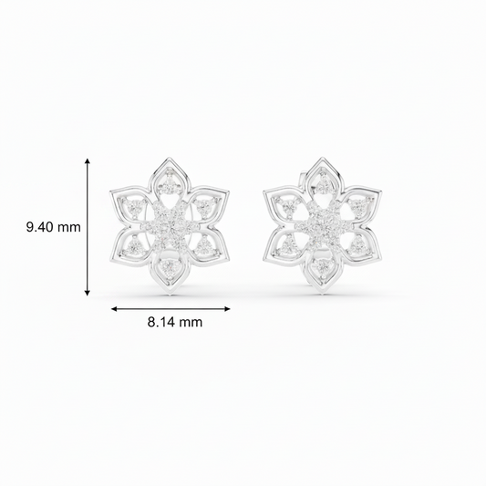Modern Diamond Floral Geometric Precision-Cut Structured