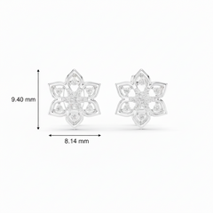 Modern Diamond Floral Geometric Precision-Cut Structured