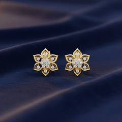Modern Diamond Floral Geometric Precision-Cut Structured