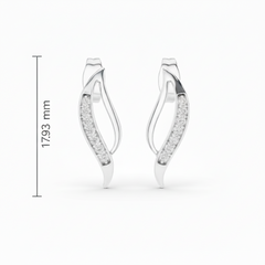 Elongated Diamond Leaf Veined Tapered Botanical Nature-Inspired