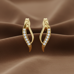 Elongated Diamond Leaf Veined Tapered Botanical Nature-Inspired