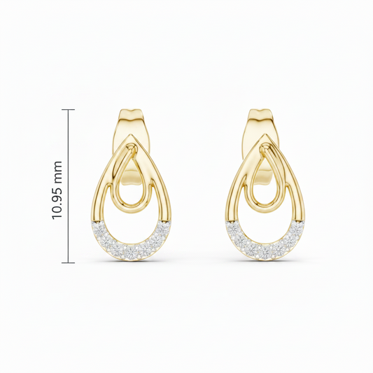 Double Loop Teardrop Diamond