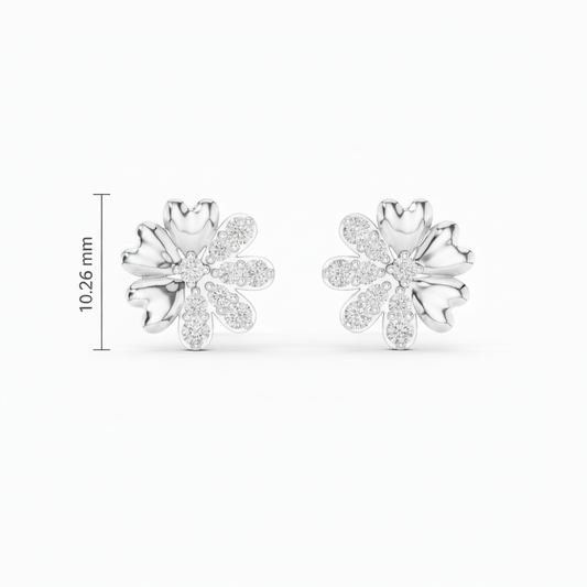 Heart-Petal Diamond Love Bloom Romantic Floral