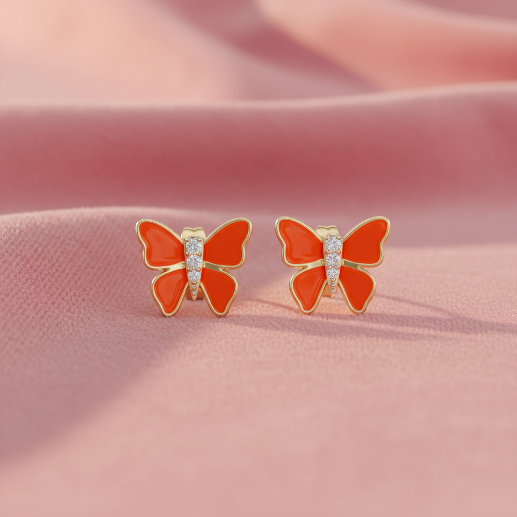 Winged Butterfly Silhouette Diamond