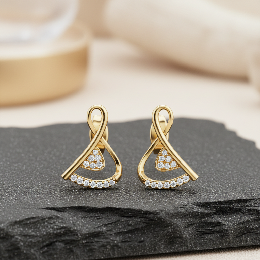 Flowing Wave Ripple Arc Natural Diamond
