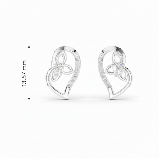 Open Heart Flower Diamond