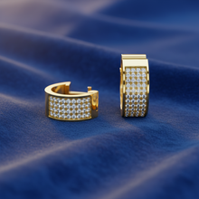 Load image into Gallery viewer, Diamond Four-Tier Stacked Multi-Row Layered Continuous Banded