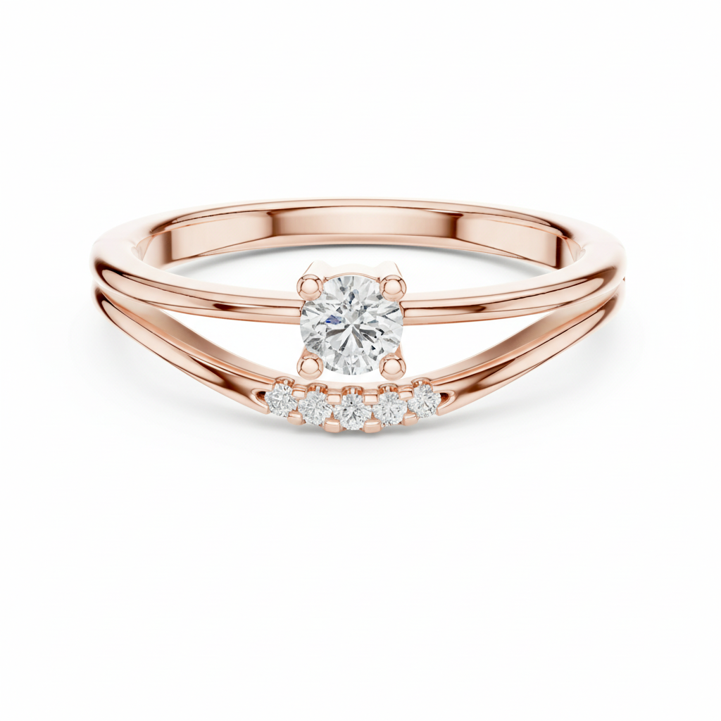 Split-Shank Natural Diamond