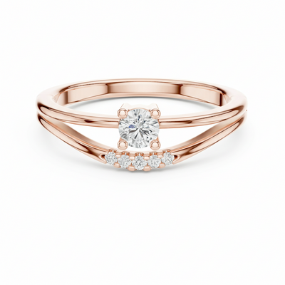 Split-Shank Natural Diamond