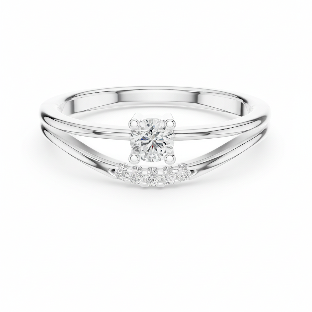 Split-Shank Natural Diamond