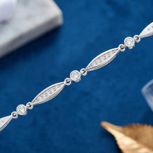 Load image into Gallery viewer, Marquise and Round Shape Diamond Link Bracelet