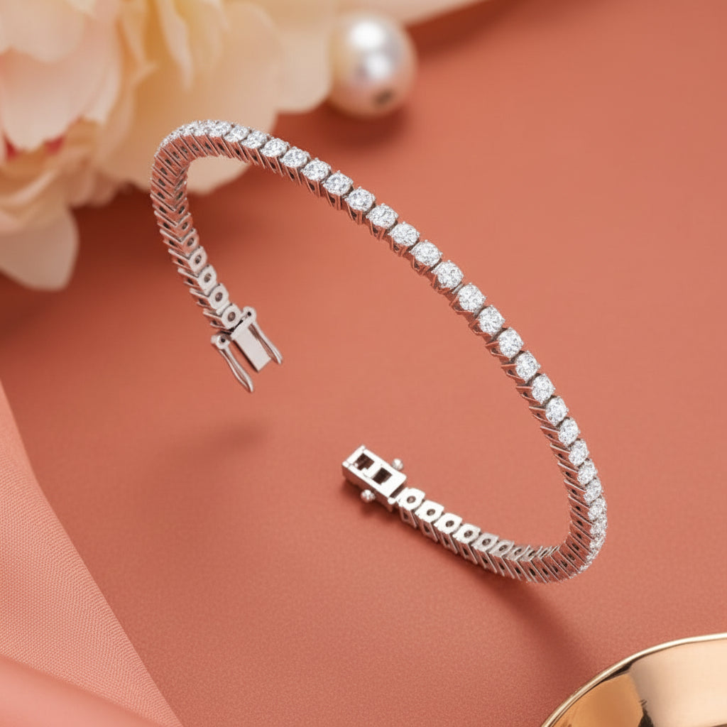 The Cosmic Bond Diamond Tennis Bracelet