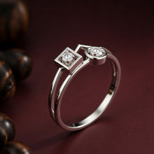 Load image into Gallery viewer, Mixed Square &amp; Circle Duo Diamond Accent