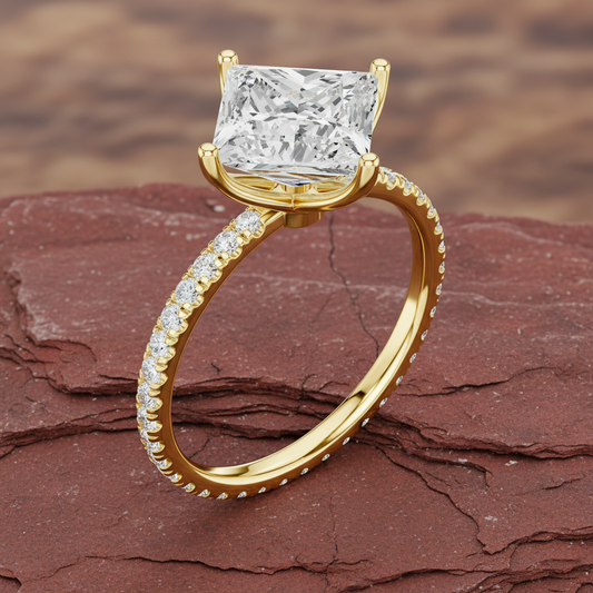 IGI cert. 2.50 ctw Princess Cut Center Lab Grown