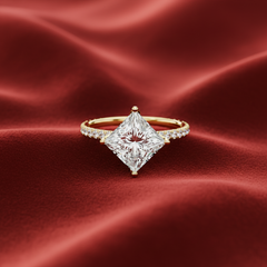 IGI cert. 2.50 ctw Princess Cut Center Lab Grown