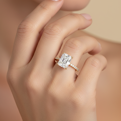 IGI cert. 2.50 ctw Radiant Cut Center Lab Grown