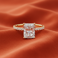 IGI cert. 2.50 ctw Radiant Cut Center Lab Grown